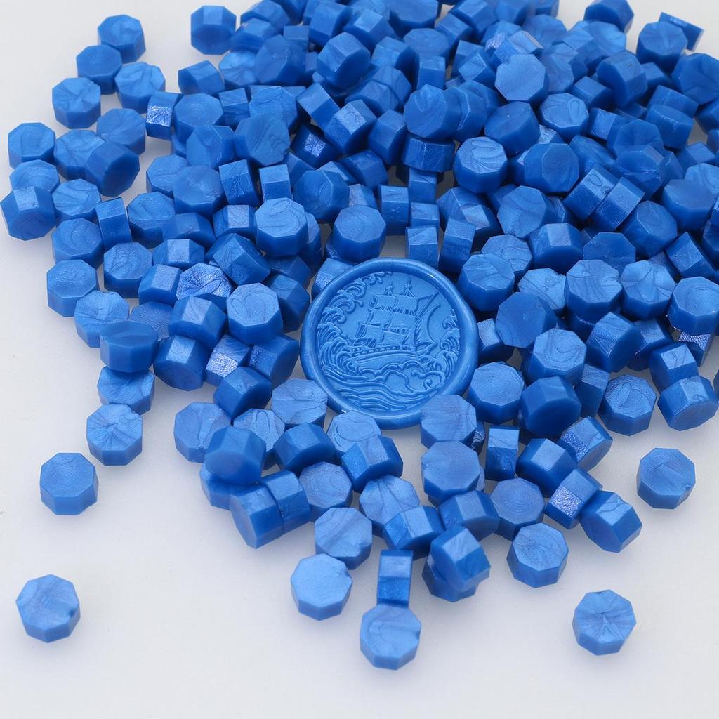 Octagonal Sealing Wax Beads for Envelopes & Wedding Invitations - Stick Bottle & Tools Included