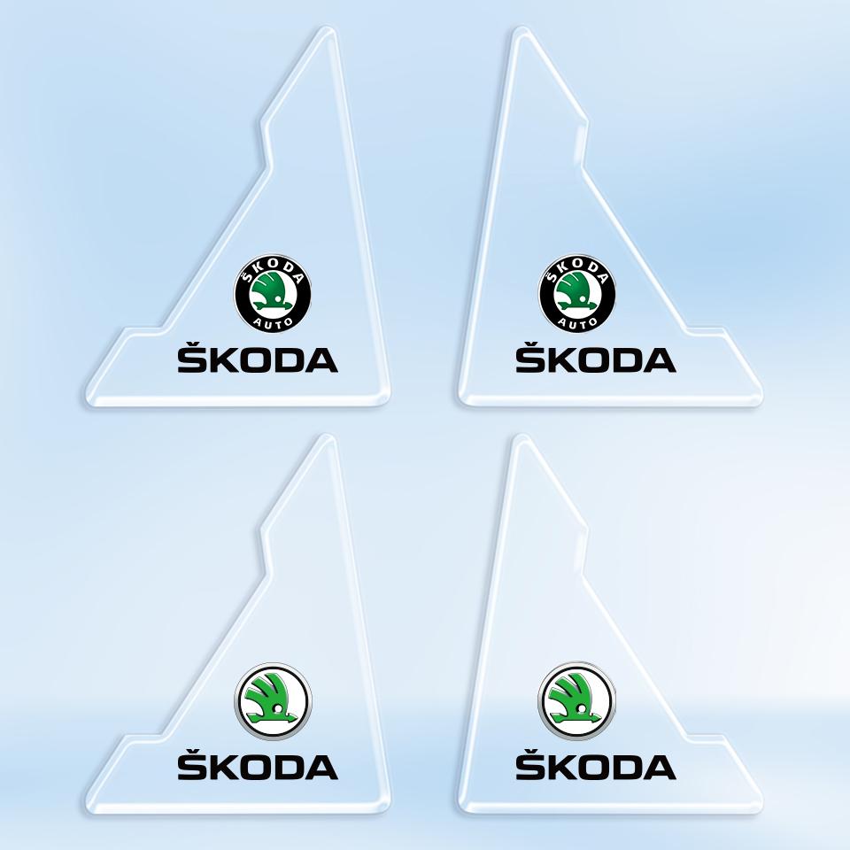UGKV2 2pcs Car Door Corner Protection Sticker Anti-Collision Protector For Skoda Yeti VRIS Octavia a5 a7 Karoq Kamiq Fabia Kodiaq
