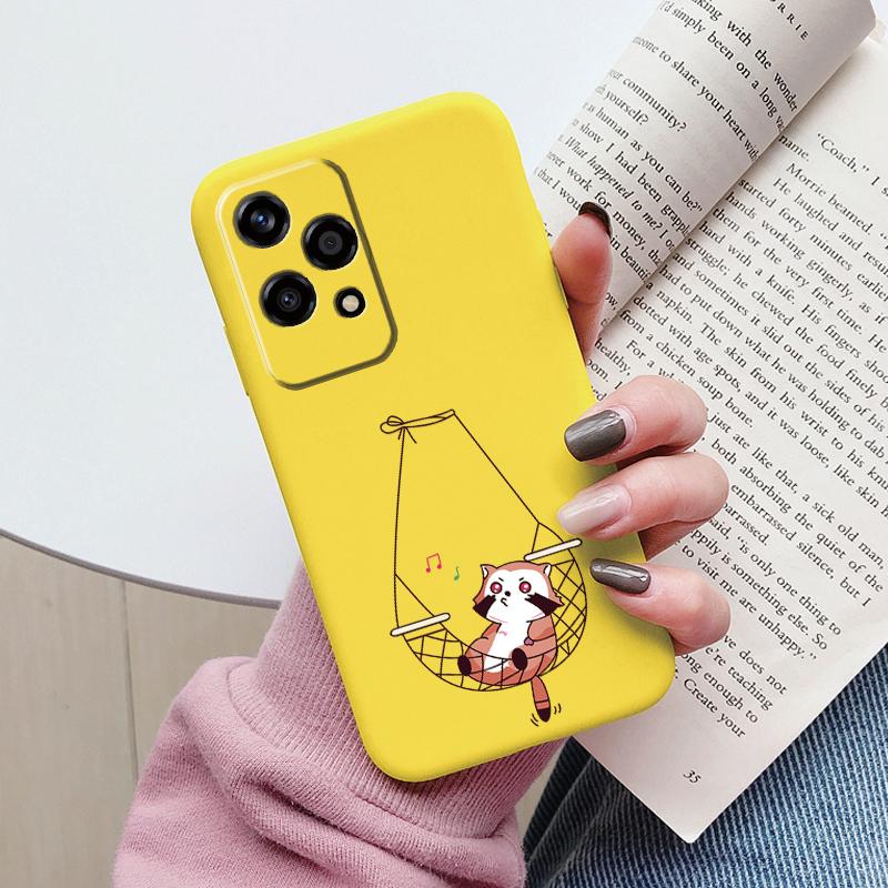 Красивые Цветы Для Чехла Honor 200 Lite Милое Сердце Леопардовый Принт Чехол Мягкий Силикон Матовый Защитный Для Женщин Девушек Задняя Панель Fundas