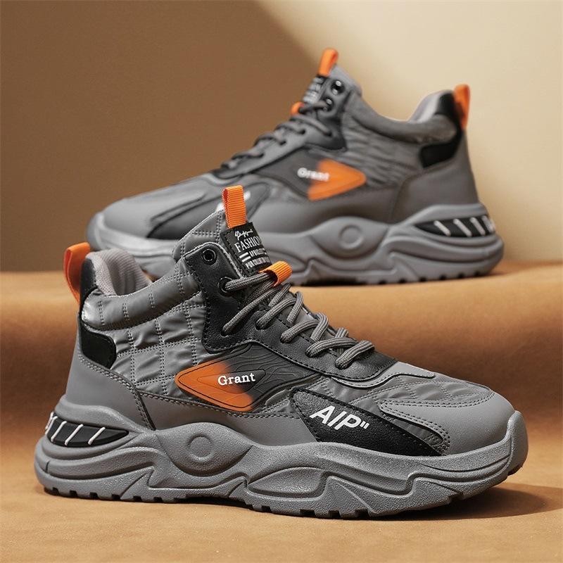 Модные весенне-осенние новые классические мужские туфли, модные и универсальные высокие кеды для подростков, уличная беговая спортивная обувь