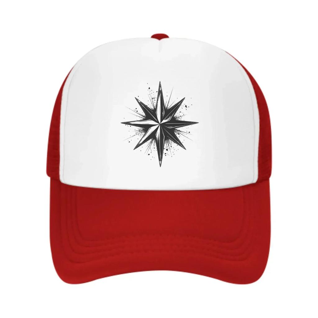Black And White Stars New Summer Leisure Sports Daily Sun Hat Fishing Outdoor Activity Unisex Canvas Fashion Duck Tongue Cap