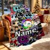 Custom Name Personalized Dandy's World Print Blanket, Home Decor, Bedroom, Sofa, Camping, Couch, Gifts for Birthday Christmas
