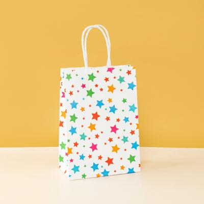 StoBag, Цветные Подарочные Сумки-Тоуты, Экологичная Бумага, для Дня Рождения, на Любой Случай, Упаковка Конфет и Сладостей, 12/30 шт.