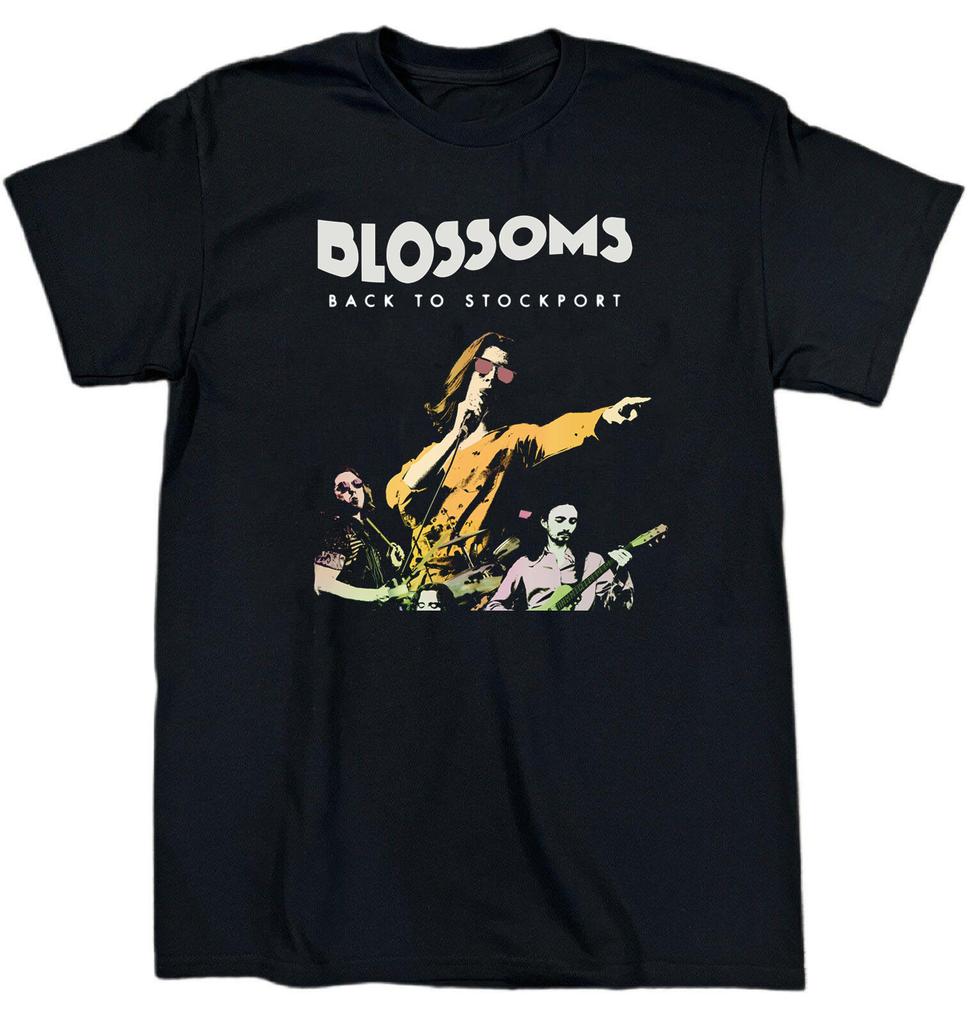 BLOSSOMS Band ВОЗВРАЩЕНИЕ В СТОКПОРТ Хлопок Черный S-5XL Футболка