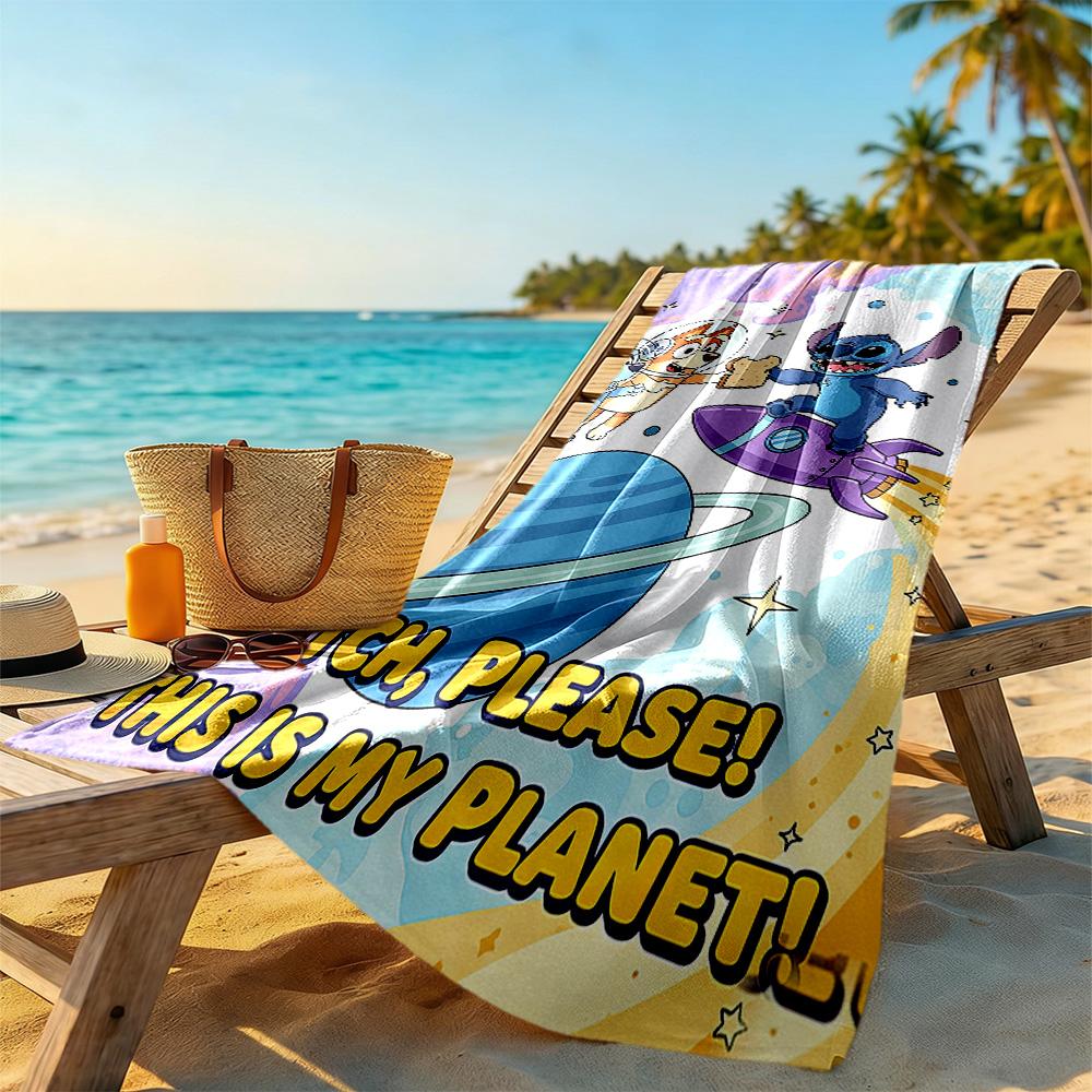 Bluey Beach Towel Super Soft Microfiber Quickdry Fabric Comfortable Lightweight