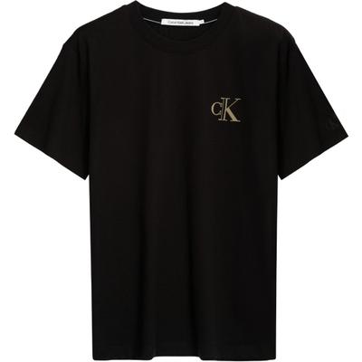 Calvin Klein Футболка с коротким рукавом из хлопка с принтом букв Ck, дышащая, унисекс, черная J400211BEH
