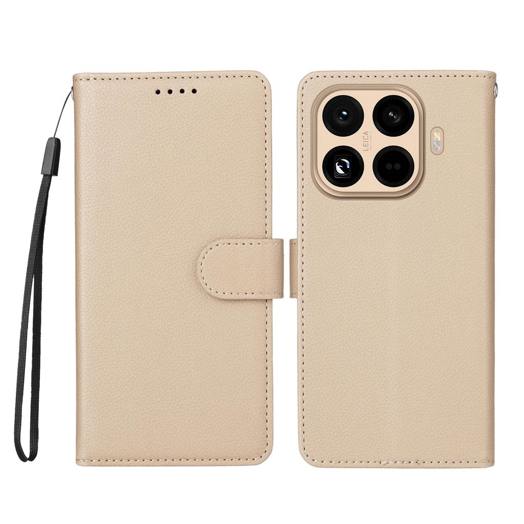 For Xiaomi 15T Pro Case RFID Blocking 3 Card Slots PU Leather Phone Cover with Wrist Strap