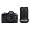 Canon Беззеркальная камера со сменной оптикой Canon EOS R50 Двойной зум-комплект RF-S18-45 RF-S55-210 Черный APS-C 375 г
