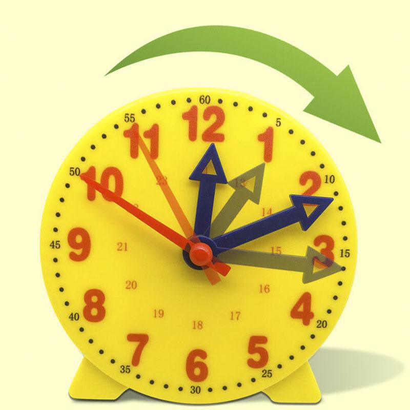 Children Montessori Clock Early Education Toys Hour Minute Second Cognition Colorful Clocks Toys Kids Time Teaching Aid