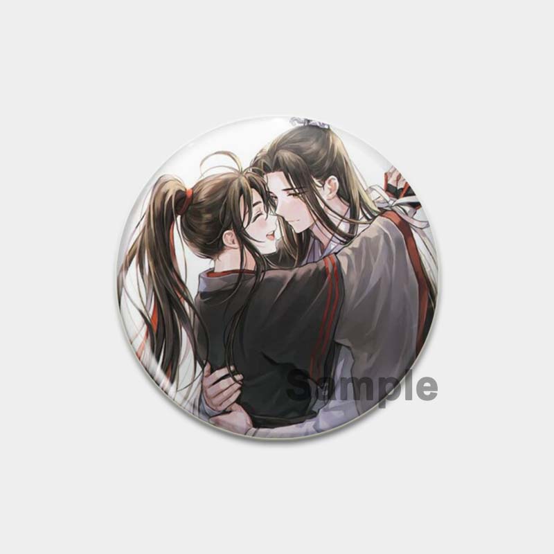 32/44/58 мм аниме Mo Dao Zu Shi брошь, булавки для одежды, аксессуары для рюкзака, мультяшная фигурка Lan Wangji/Wei Wuxian/Chen Qing Ling, значок