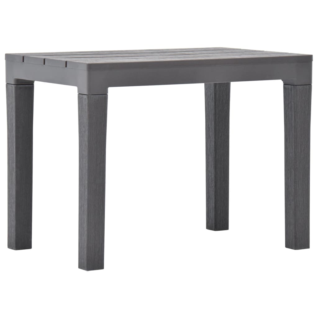 Outdoor Table Set with 2 Benches Plastic Brown