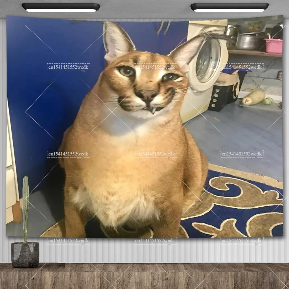 Коммунизм Флоппа Гобелен Настенный Кавайный Большой Флоппа Кот Мем Гобелены Макраме Эстетика Украшения Дома Вечеринка Фоны