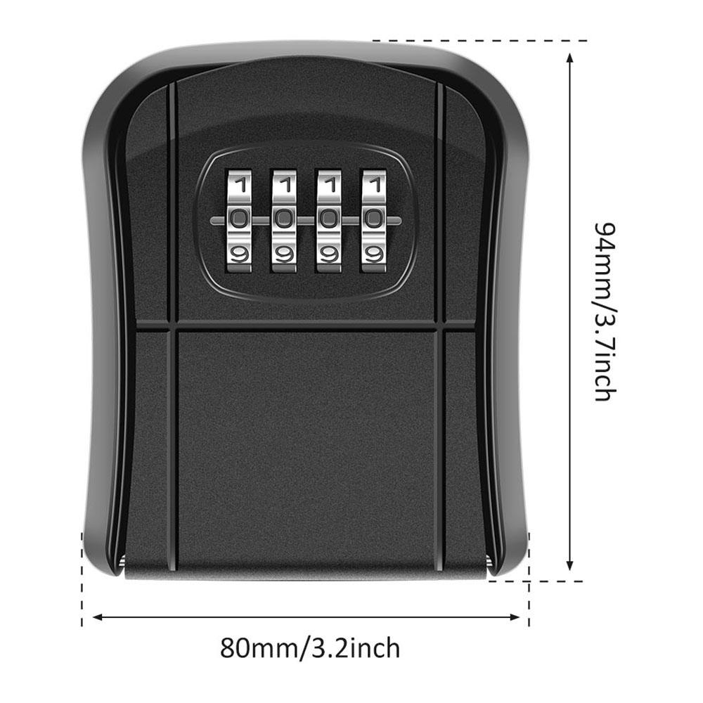 Металлический сейф для ключей, настенный сейф для ключей, 4-значный пароль, алюминиевый сплав, замок безопасности, без ключа, наружный сейф для хранения