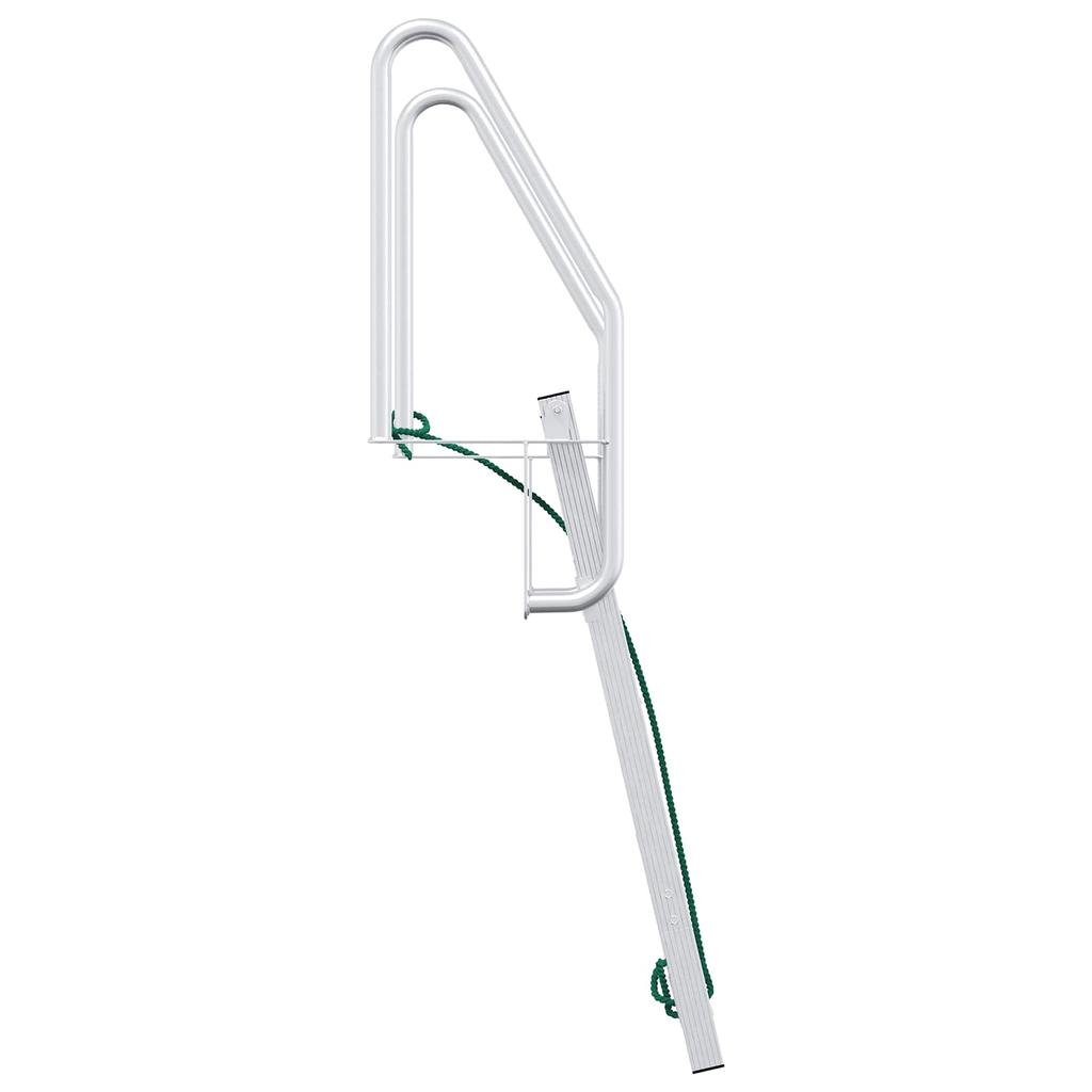 4 Step Dock Ladder Silver 58 x 77 x 166 cm Aluminum