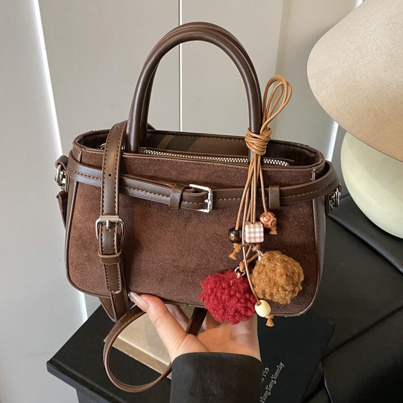 Популярная в этом году маленькая женская сумка осень-зима 2025, новая матовая ретро сумка-мессенджер, повседневная портативная сумка-ведро