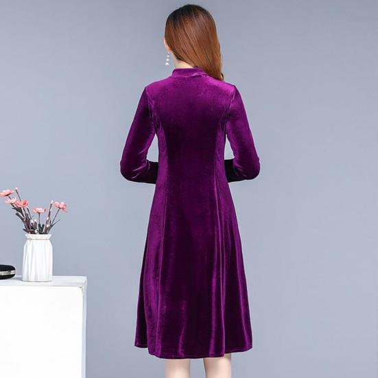 Женское осенне-зимнее платье с большим распашным воротником-стойкой и длинным рукавом с цветочной вышивкой, асимметричное платье трапециевидной формы, мягкий теплый толстый пуловер, женский выпускной вечер