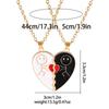 Matchmaker Love Heart Couple Necklace Heart Patchwork Best Friend Bff Pendant