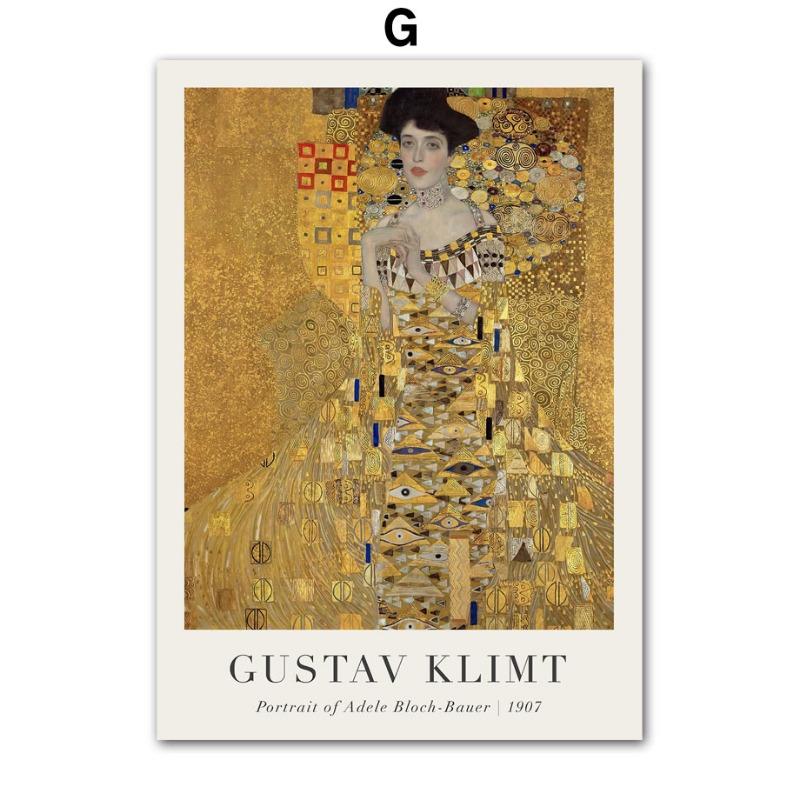 Классическая абстрактная фигура Густава Климта Искусство Поцелуй Древо жизни Постер Холст Картина и Принты Настенные картины Домашний декор Подарки