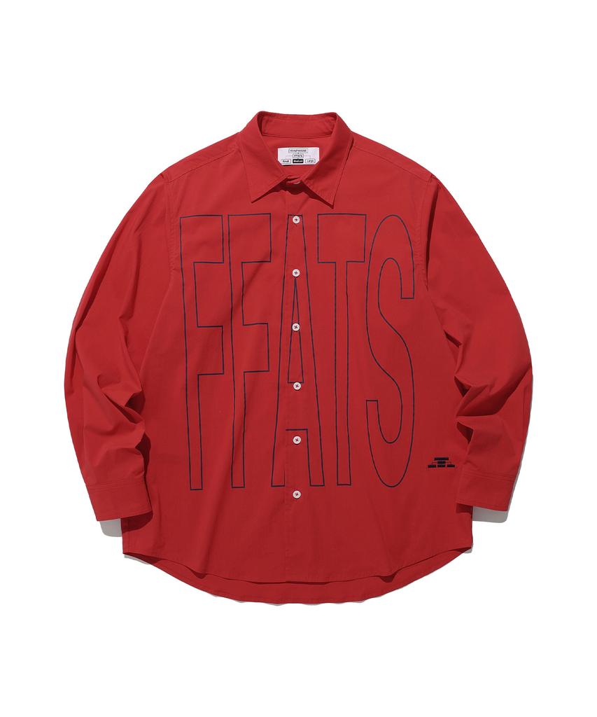 NICEGHOSTCLUB Ffats Poplin Shirt_Red(Ng2Esuw300A)