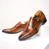 Gentleman Luxury New Genuine Leather Business Formal Shoes for Men Designer Monk Strap Loafer Wdding Prom Homecoming Footwear