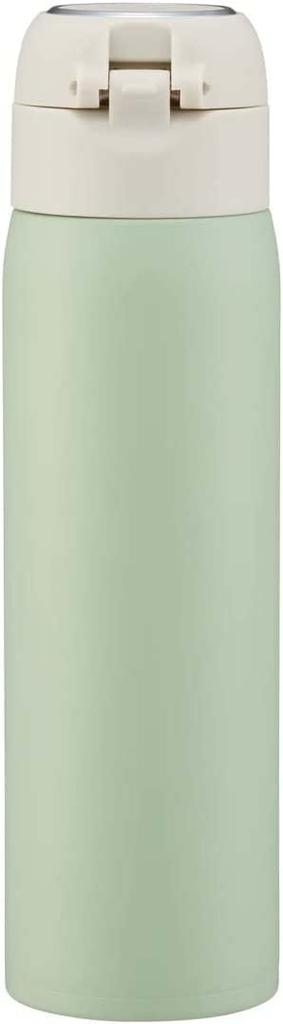 Skater Бутылка-кружка с соломинкой 480 мл для холодных напитков, из нержавеющей стали, матово-зеленая, открывание одним касанием STOT5ST-A