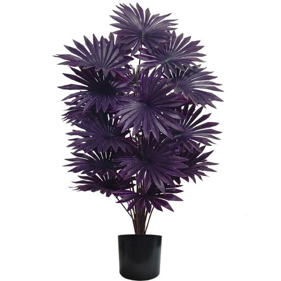 Фиолетовая искусственная пальма, реалистичная искусственная пальма, тропические листья, искусственные пальмовые ветви для Хэллоуина, Рождества, внутреннего и наружного декора