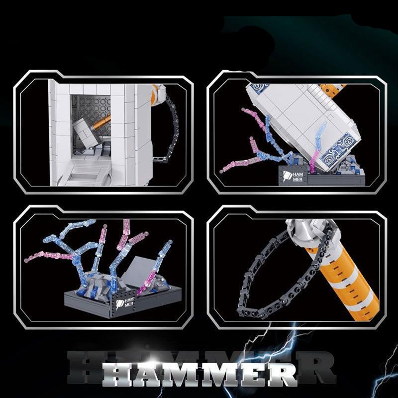 Забавный Радость 975 шт. Громовой Молот Тора Игрушки Герои Конструктор Головоломка Блок Кирпич Подарок Мальчикам #01037