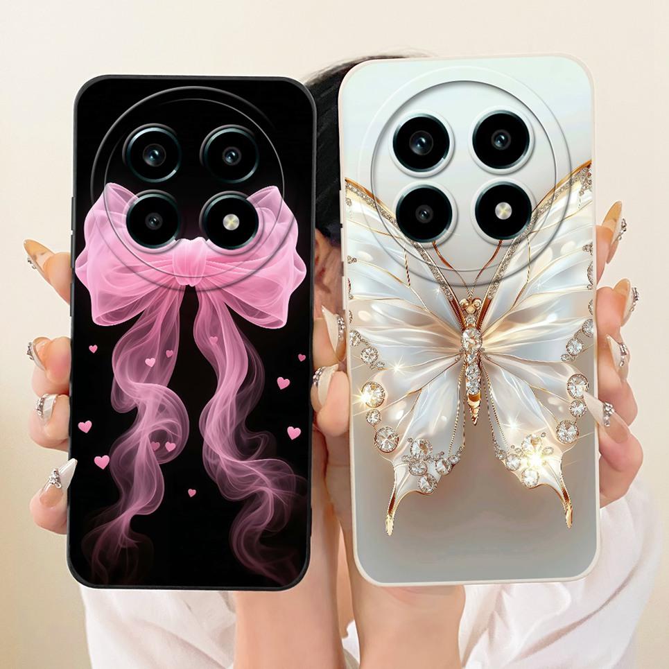 Daisy Bow Pattern Butterfly Flower Cherry Back Cover For Realme 13 Pro Pro+  Phone Case Soft Silicone Casing On Realme P1 Speed