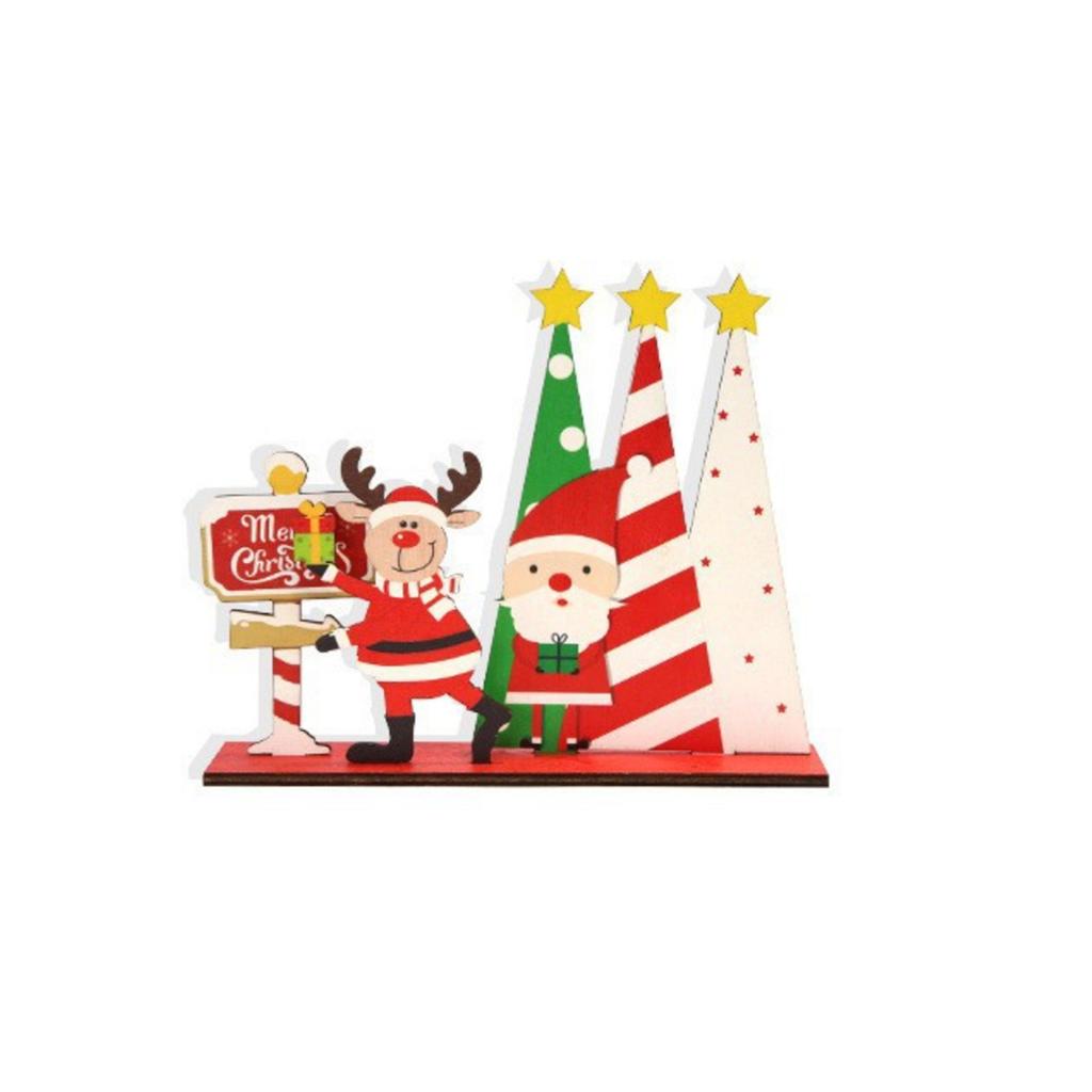 Christmas Decorations Santa Letters Wooden Ornaments Creative Desktop Layout Props