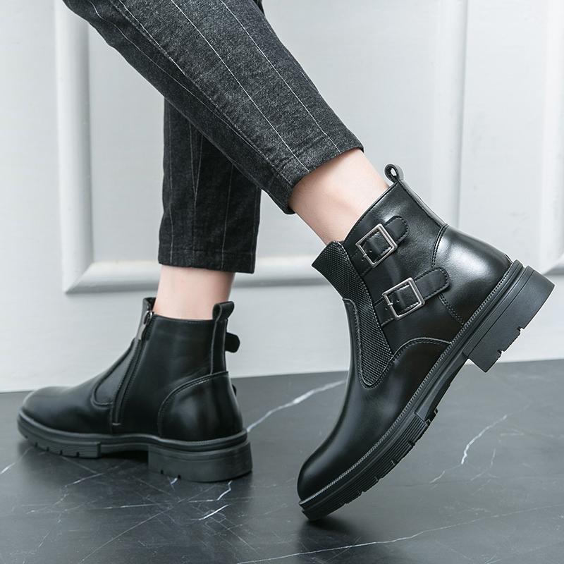 Мода Модные и трендовые новые мужские высокие кожаные туфли большого размера 46 универсальные дорожные британские дизайнерские деловые вечерние офисные туфли