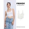 Za2025 Summer New Women Clothes Versatile Slimming Sexy Navel Short Knitted Sling Sleeveless Vest Top