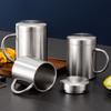 1Pcs 200/300/400ML Stainless Steel Coffee Mug Double Layer Anti-scalding Cup Portable Drink Beer Tea Juice Thermal Tumbler