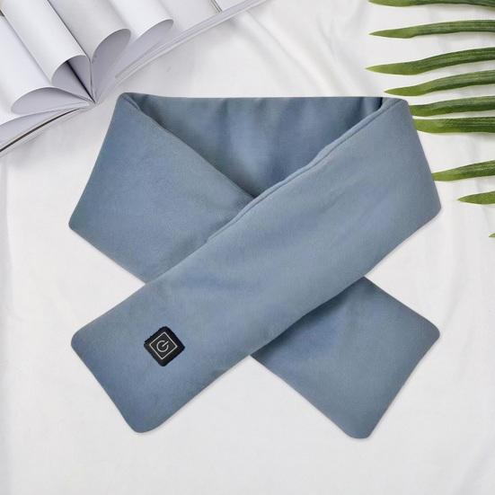 Термошарф с подогревом от USB, 3 уровня температуры, однотонный утолщенный шарф, осень-зима