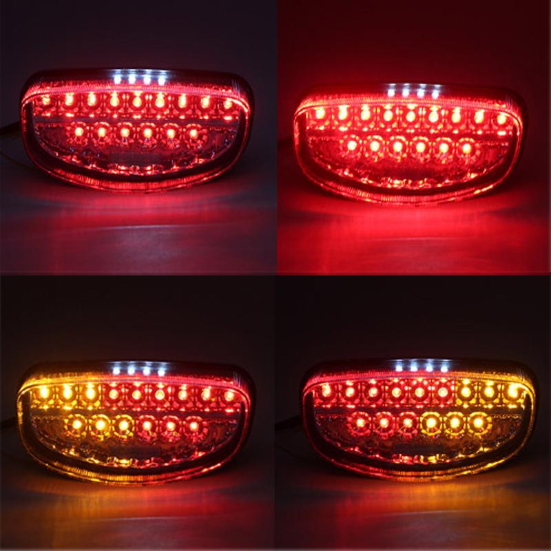 Motorcycle LED Rear Tail Stop Light For HONDA CBR1100XX HORNET 250 1997 1998 HORNET 600 1998-2003 Integrated Turn Signal Lamps