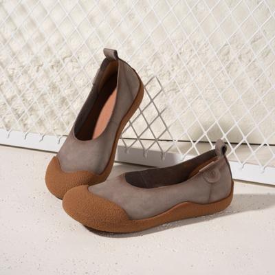 Женские туфли из коровьей кожи первого слоя, новая женская обувь с мягкой подошвой и мягкой поверхностью, лоферы на одном педале, женская обувь из натуральной кожи