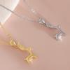 Korean-Style Gold-Plated Elk Pendant Clavicle Necklace - Sweet Christmas Gift