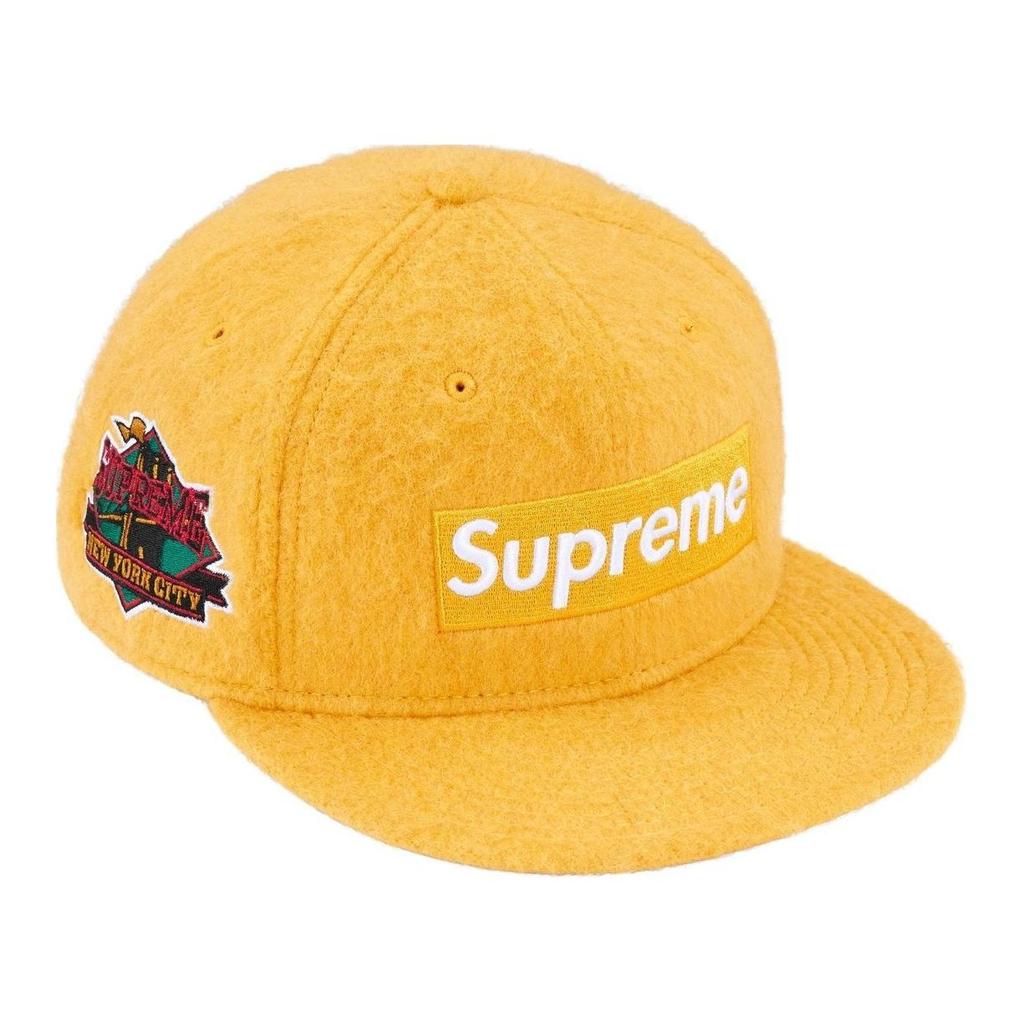 Supreme X New Era Бейсболки из шлифованной шерсти Унисекс Морской Синий/Верблюжий/Красный/Темно-Желтый/Черный/Розовый SUP-FW24-2261