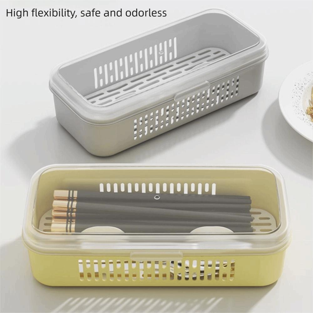 Single Layer Chopstick Drying Box Dustproof Kitchen Utensil Organizer Kitchen Use