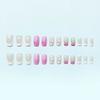 Square Head French Fake Nails Flash Nail Tips Detachable False Nail  Women