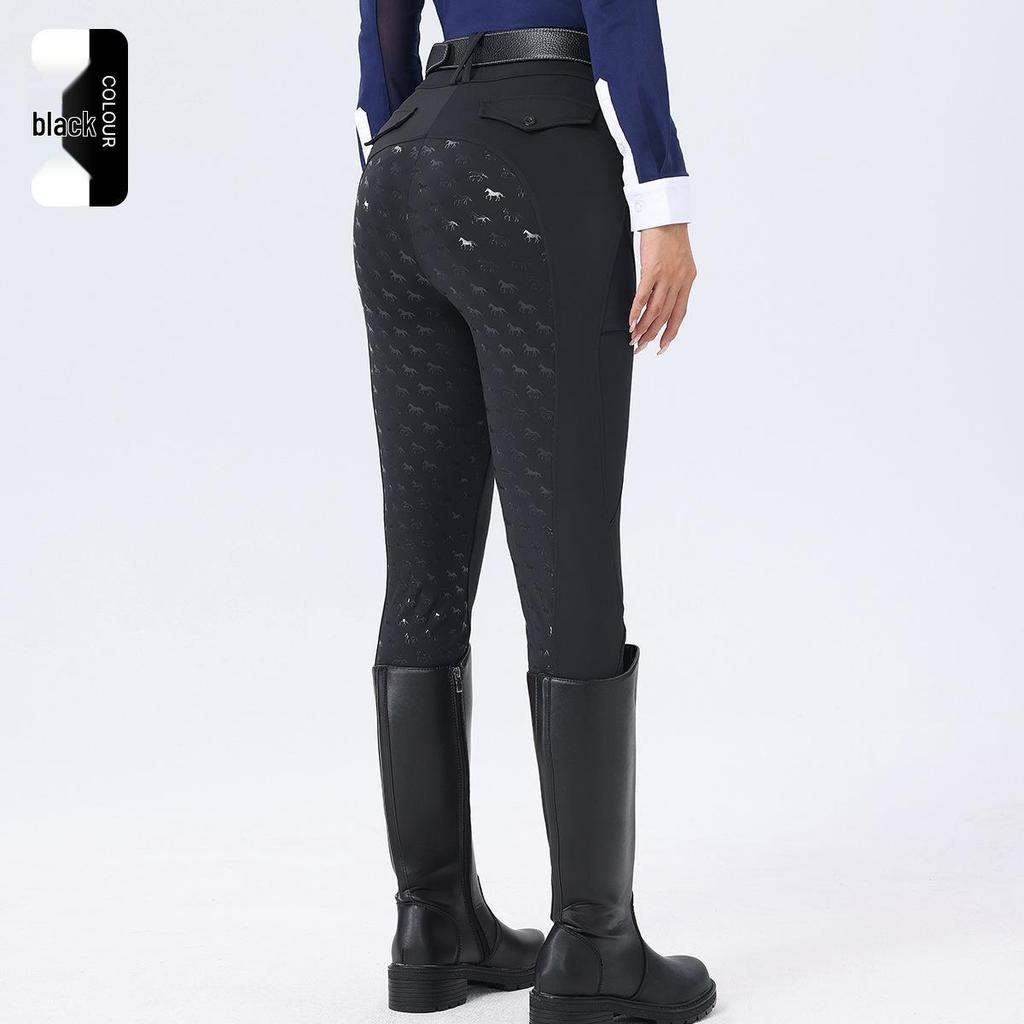 Women's Full Seat Silicone Anti-Slip Breeches: Breathable, Quick-Drying, Moisture-Wicking, High Elasticity Equestrian Pants