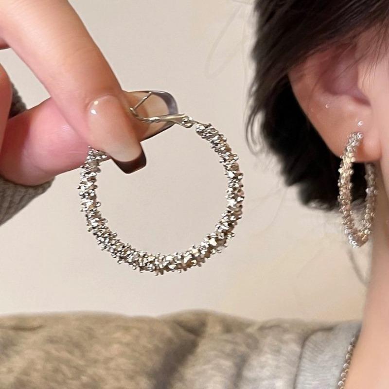 GemChic женские серьги, крутые серьги-гвоздики с иглами, геометрические круглые серьги-петли, простые серьги-петли на день рождения, Рождество, подарок
