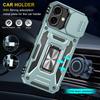 For iPhone 17 Case Kickstand Slide Lens Lid PC+TPU Drop