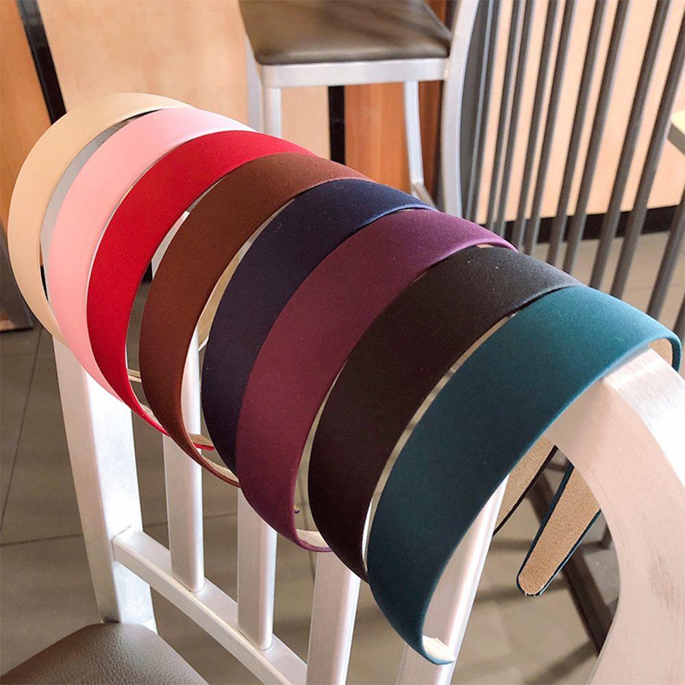8 Colors Girls Satin Alice Hair Band Hair Hoop Wide HeadBand Fabric