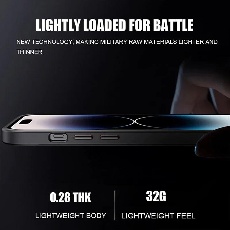 For Magsafe Matte Armor Wireless Charge Case For iPhone 16 15 14 13 11 12 Pro Max Plus Magnetic High Quality Translucent Cover