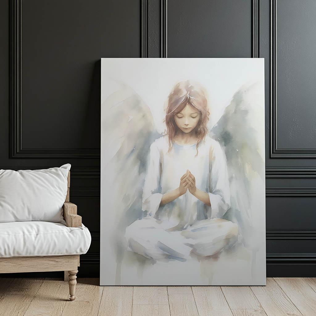 Delikatny Anioł Delikatny Anioł, 50X70 Cm, Bez Ramy, Płótno Premium Na Blejtramie