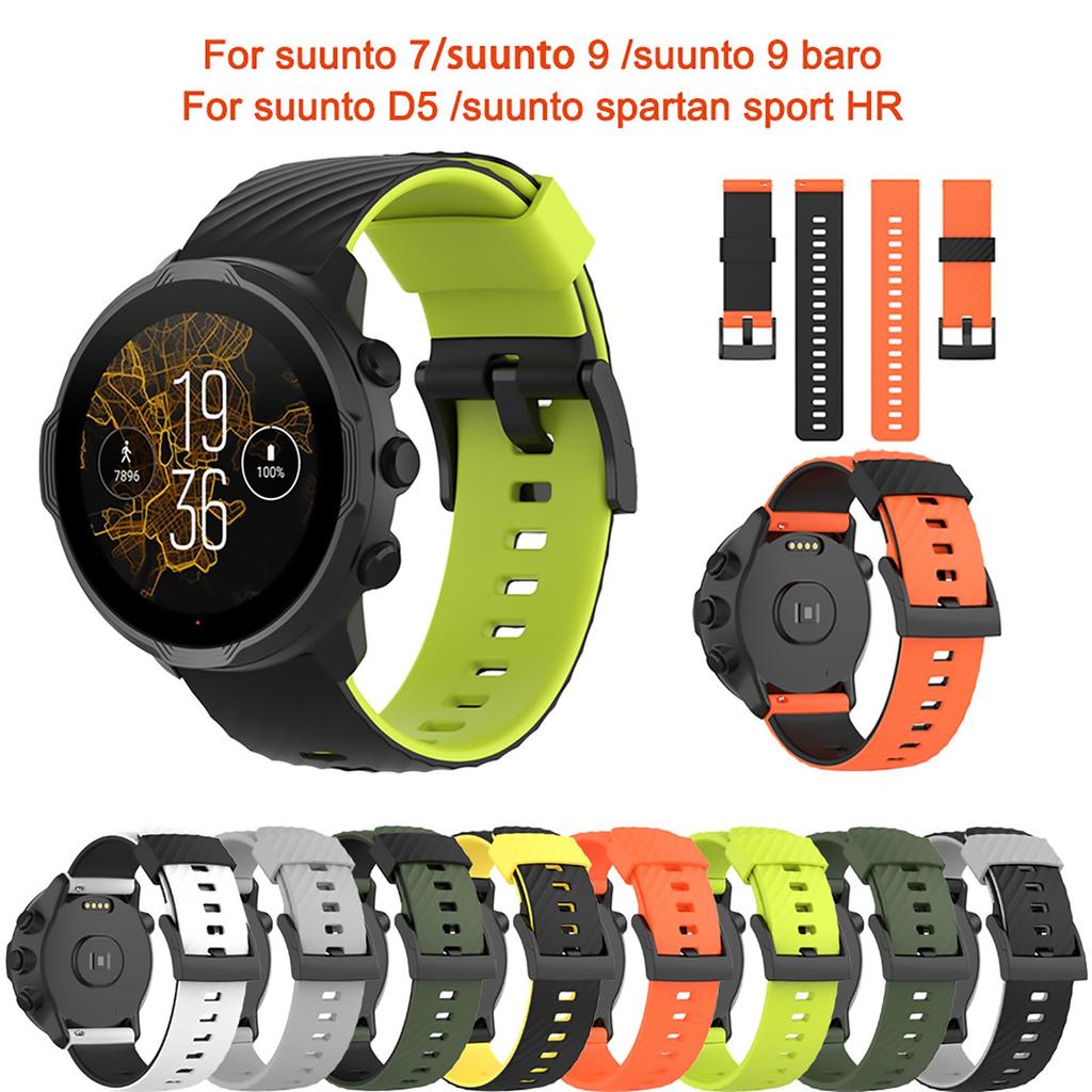 Silicone Strap Replacement WatchBand For Suunto 7 D5 Wrist Bracelet For Suunto 9 Sport Wrist Baro Smart Watch Band