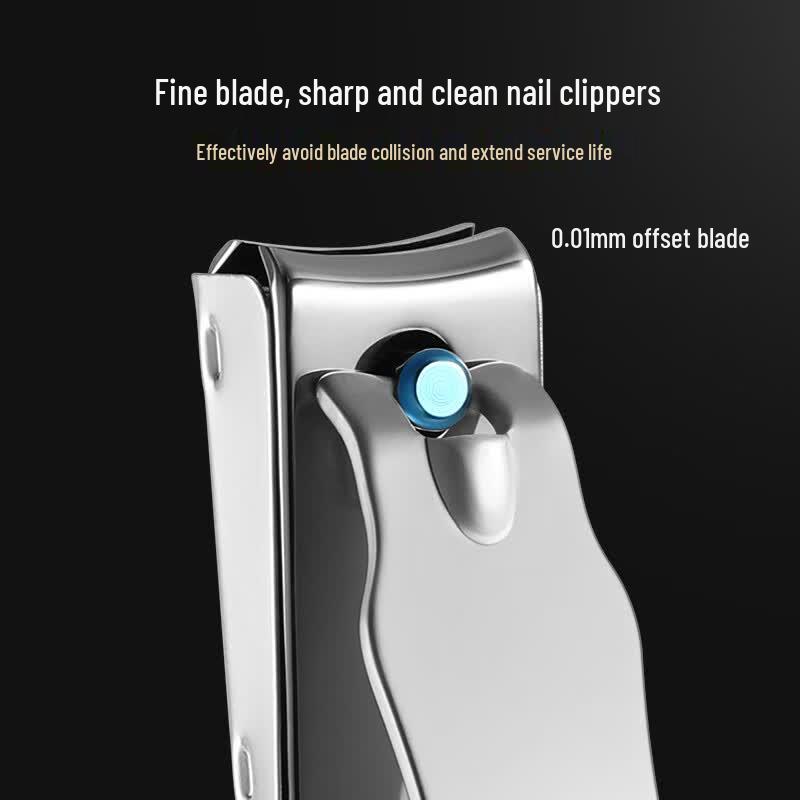 GOSOL Blue Titanium Anti-Splash Straight Edge Nail Clippers