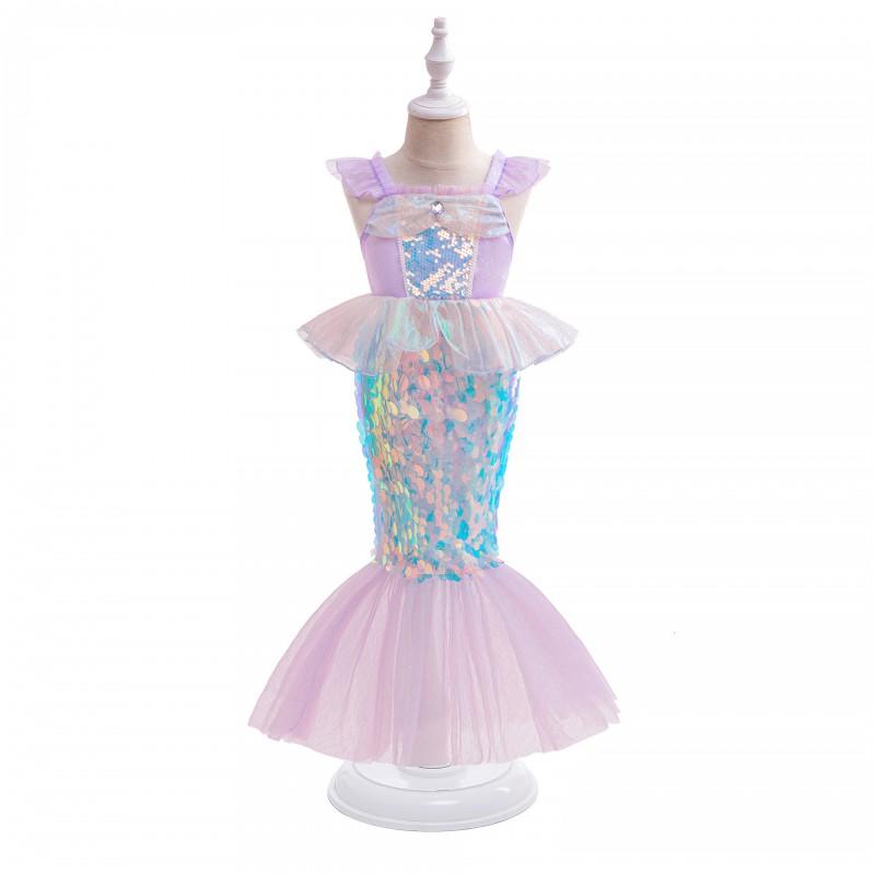 Mermaid Costume Dress Girls Princess Party Gown Cosplay Outfit Festival Performance Wear