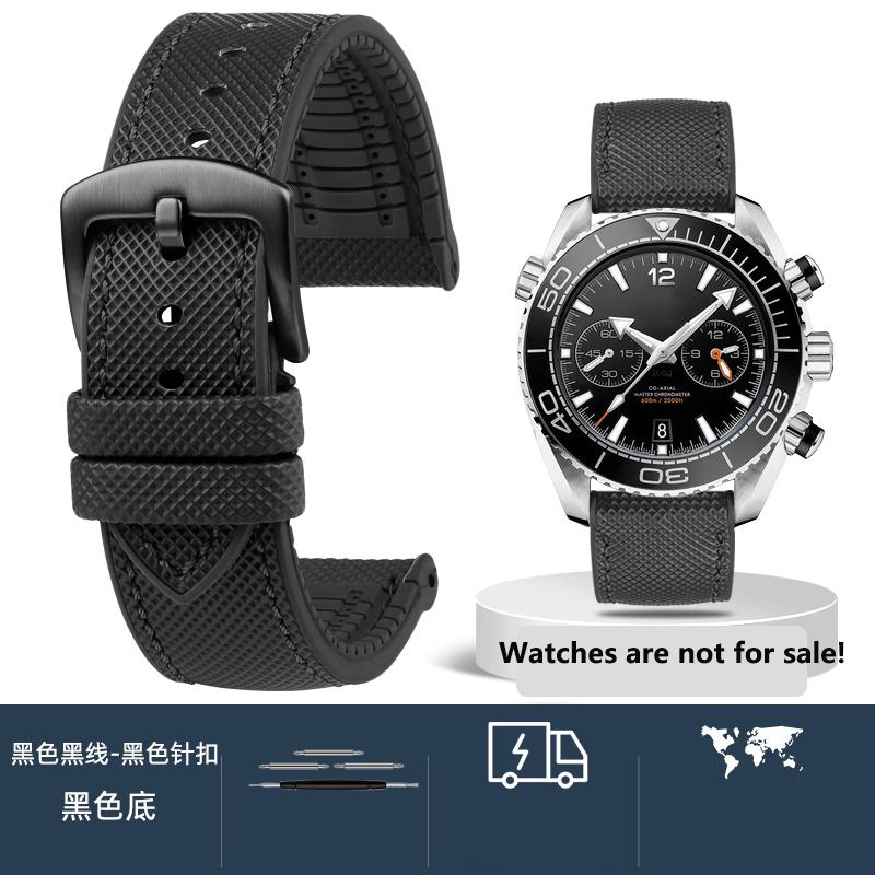 20 мм 21 мм 22 мм 23 мм 24 мм Унисекс Высококачественный нейлоновый ремешок с резиновой нижней частью Водонепроницаемый ремешок для часов для любой марки часов Мужской браслет