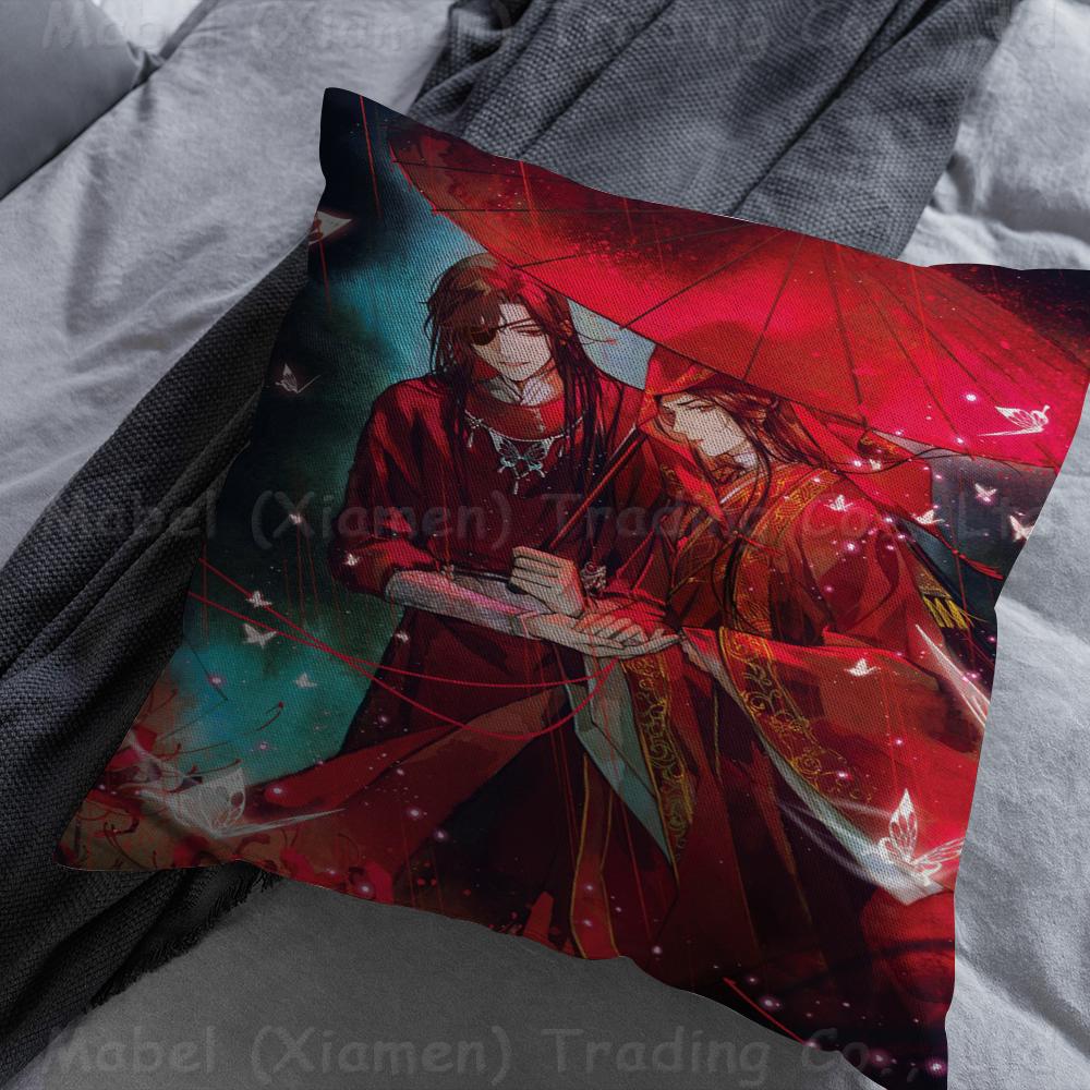 BL Anime Heaven Official's Blessing Hua Cheng Xie Lian Personalized Picture Text Home Decorative Pillows Household Gifts 45x45cm